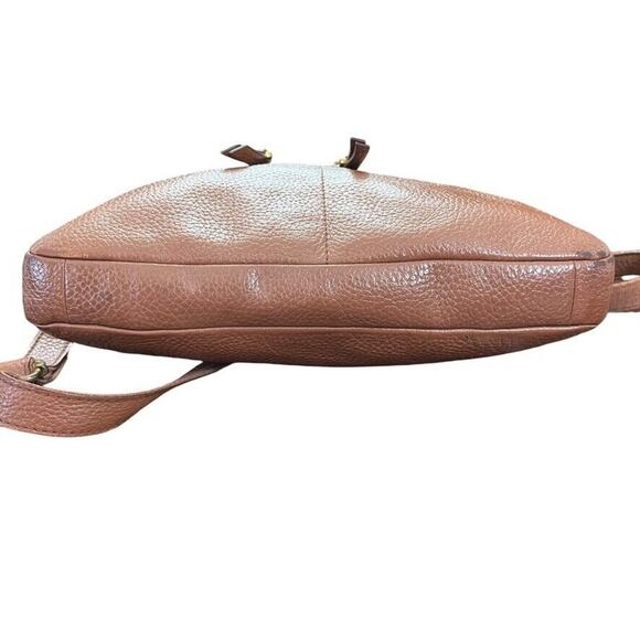 Fossil Elise Brown Pebble Leather Womens Crossbody Shoulder Bag Purse Handbag - Picture 13 of 16